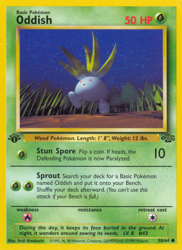 Oddish (58/64) [Jungle 1st Edition] Pokémon