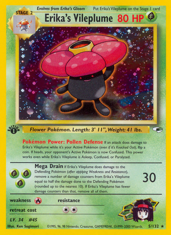 Erika's Vileplume (5/132) [Gym Heroes 1st Edition] Pokémon