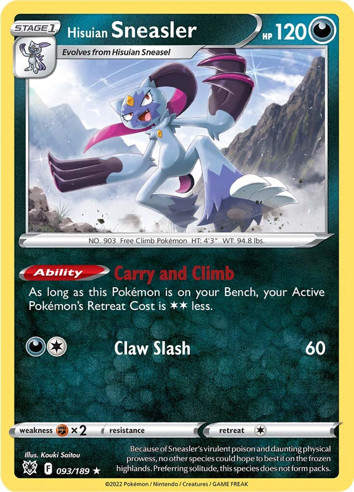 Hisuian Sneasler (093/189) [Sword & Shield: Astral Radiance] Pokémon