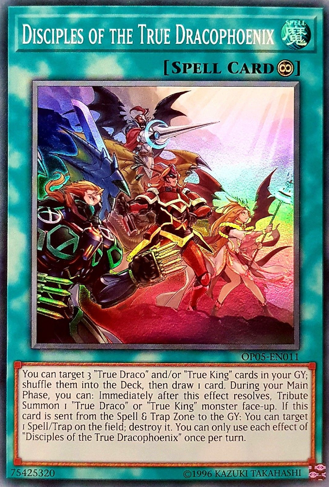 Disciples of the True Dracophoenix [OP05-EN011] Super Rare Yu-Gi-Oh!