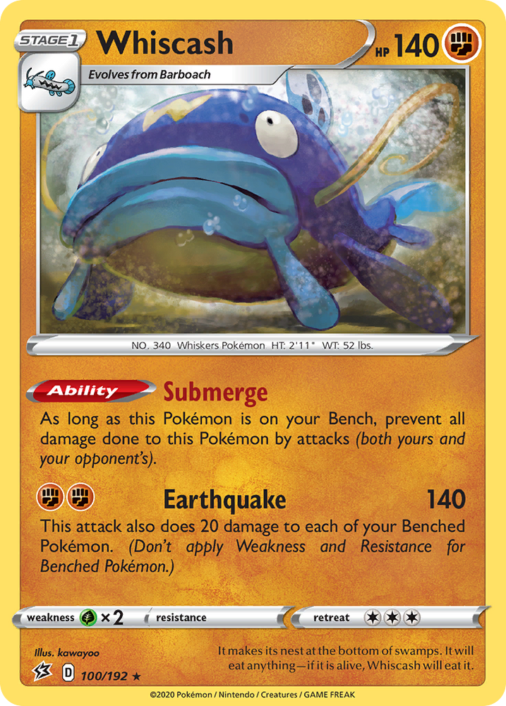 Whiscash (100/192) [Sword & Shield: Rebel Clash] Pokémon
