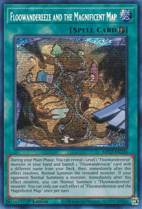 Floowandereeze and the Magnificent Map [MP22-EN220] Prismatic Secret Rare Yu-Gi-Oh!