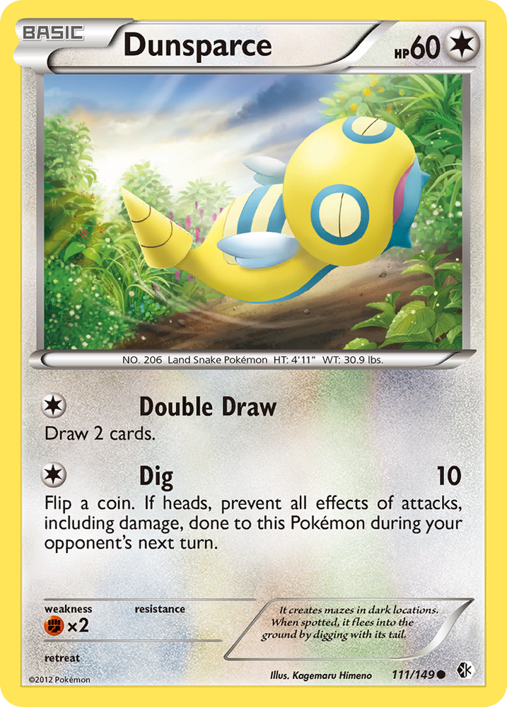 Dunsparce (111/149) [Black & White: Boundaries Crossed] Pokémon
