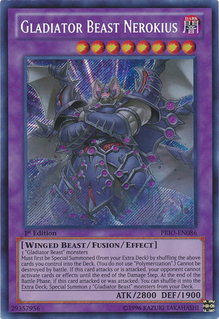 Gladiator Beast Nerokius [PRIO-EN086] Secret Rare Yu-Gi-Oh!