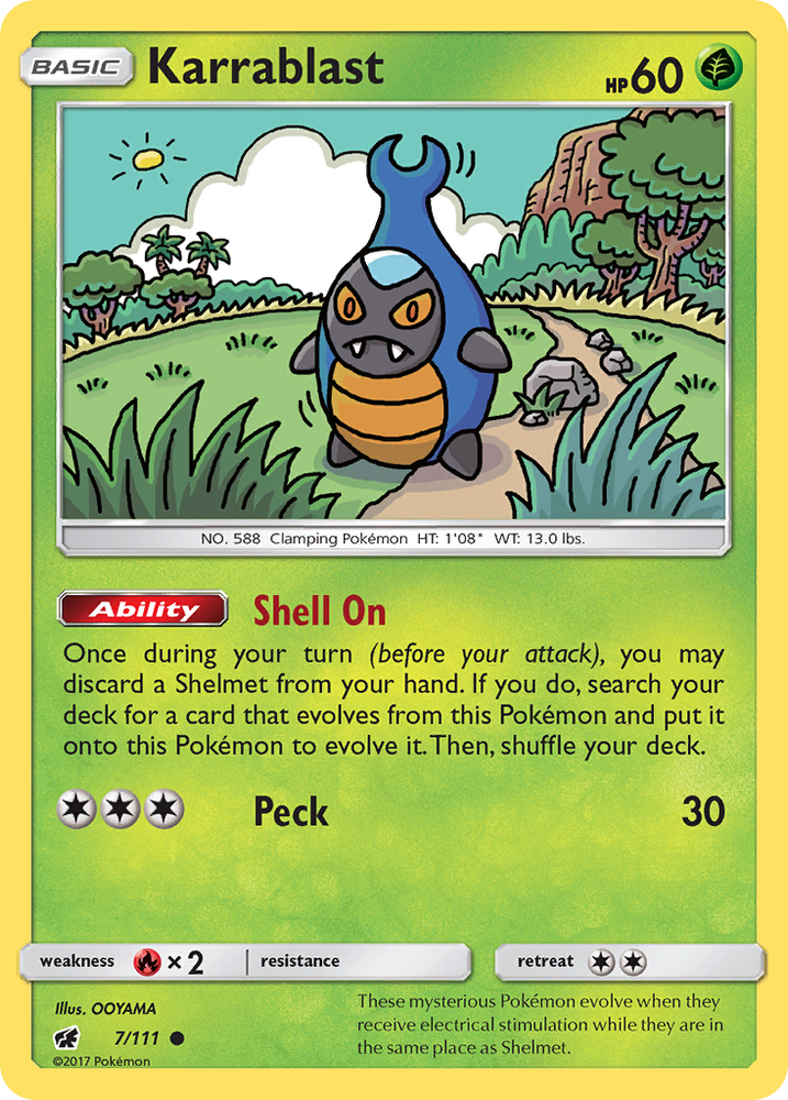 Karrablast (7/111) [Sun & Moon: Crimson Invasion] Pokémon