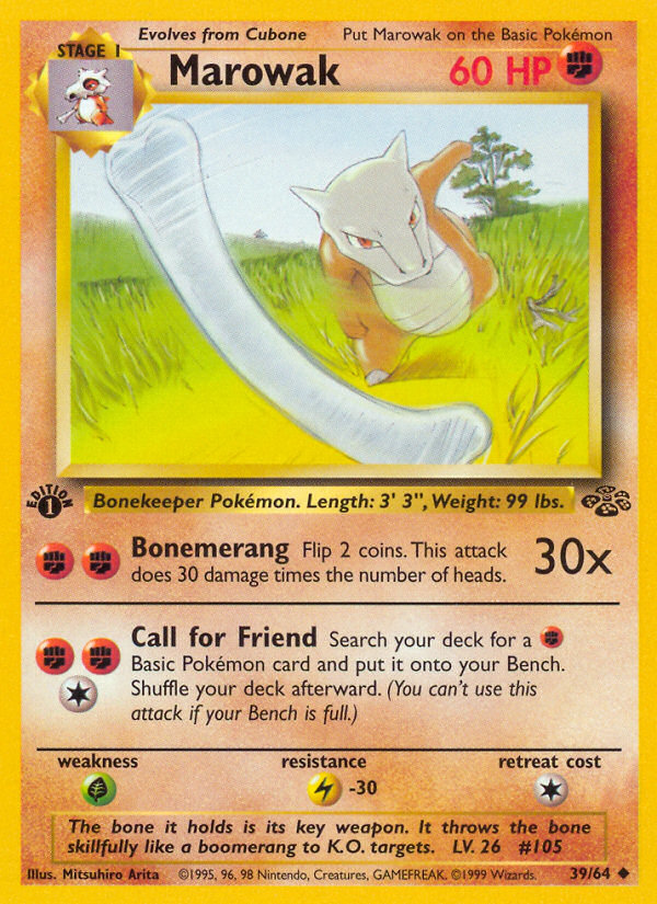 Marowak (39/64) [Jungle 1st Edition] Pokémon