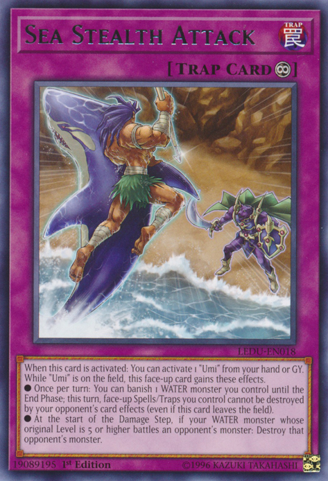 Sea Stealth Attack [LEDU-EN018] Rare Yu-Gi-Oh!