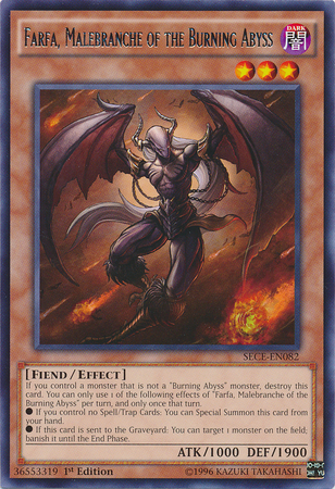 Farfa, Malebranche of the Burning Abyss [SECE-EN082] Rare Yu-Gi-Oh!