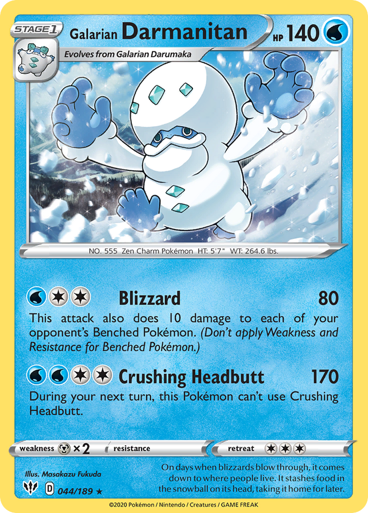 Galarian Darmanitan (044/189) [Sword & Shield: Darkness Ablaze] Pokémon