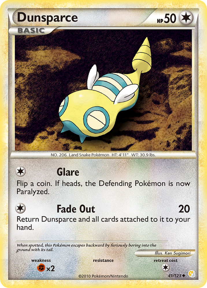 Dunsparce (41/123) [HeartGold & SoulSilver: Base Set] Pokémon