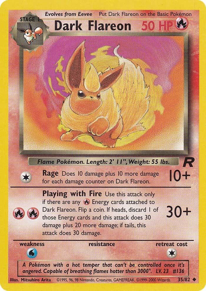 Dark Flareon (35/82) [Team Rocket Unlimited] Pokémon