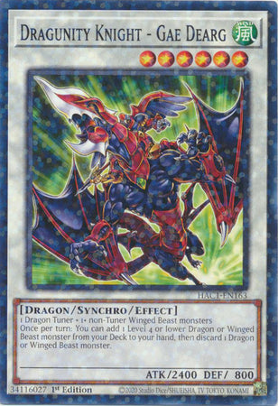 Dragunity Knight - Gae Dearg (Duel Terminal) [HAC1-EN163] Common Yu-Gi-Oh!