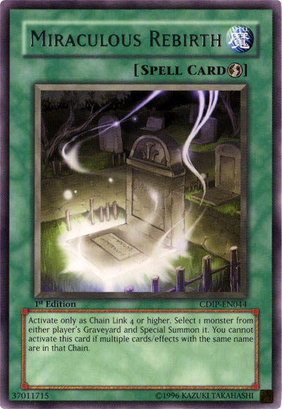 Miraculous Rebirth [CDIP-EN044] Rare Yu-Gi-Oh!