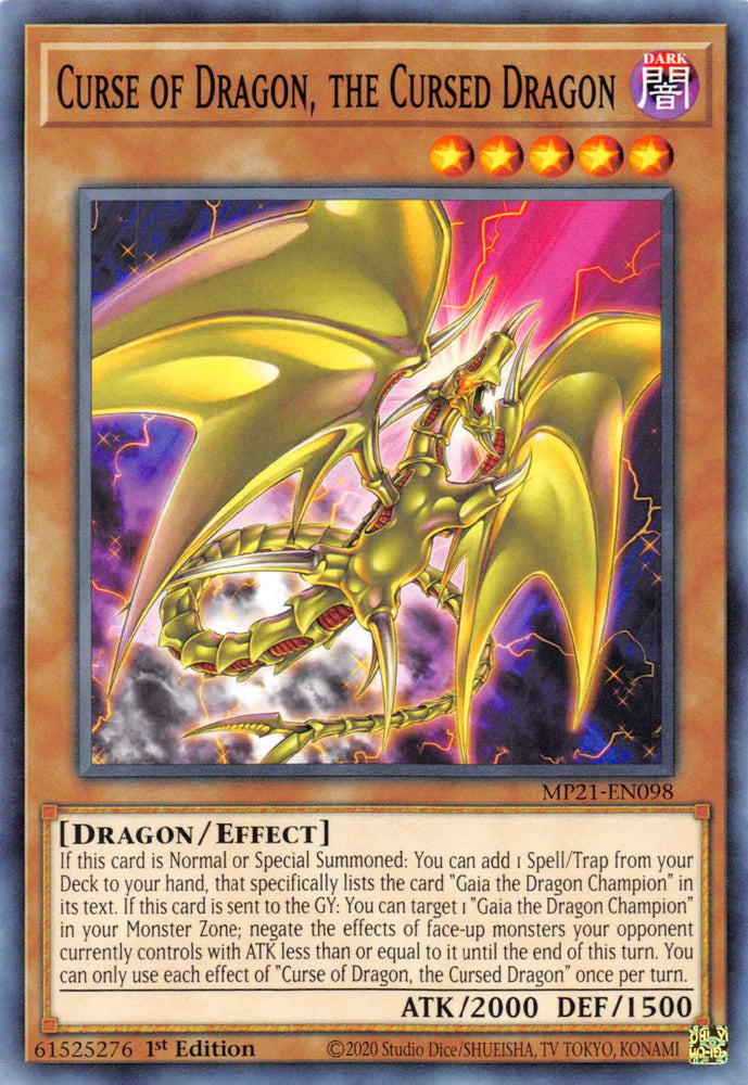 Curse of Dragon, the Cursed Dragon [MP21-EN098] Common Yu-Gi-Oh!