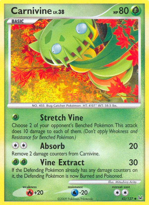 Carnivine (43/127) [Platinum: Base Set] Pokémon