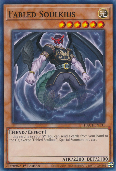 Fabled Soulkius [HAC1-EN131] Common Yu-Gi-Oh!