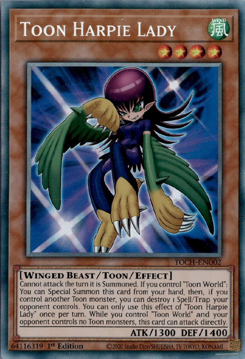 Toon Harpie Lady [TOCH-EN002] Collector's Rare Yu-Gi-Oh!