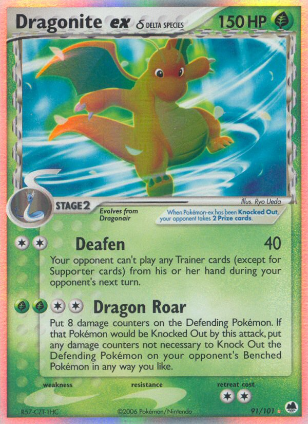 Dragonite ex (91/101) (Delta Species) [EX: Dragon Frontiers] Pokémon