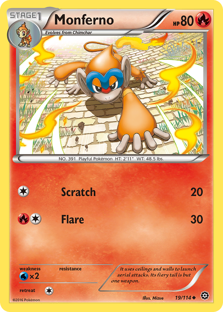 Monferno (19/114) [XY: Steam Siege] Pokémon