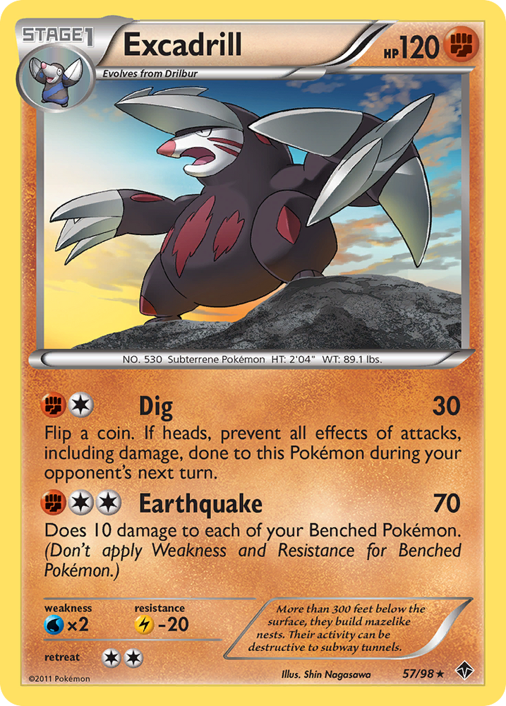 Excadrill (57/98) [Black & White: Emerging Powers] Pokémon