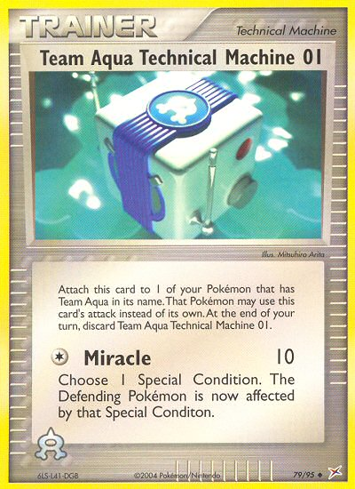 Team Aqua Technical Machine 01 (79/95) [EX: Team Magma vs Team Aqua] Pokémon