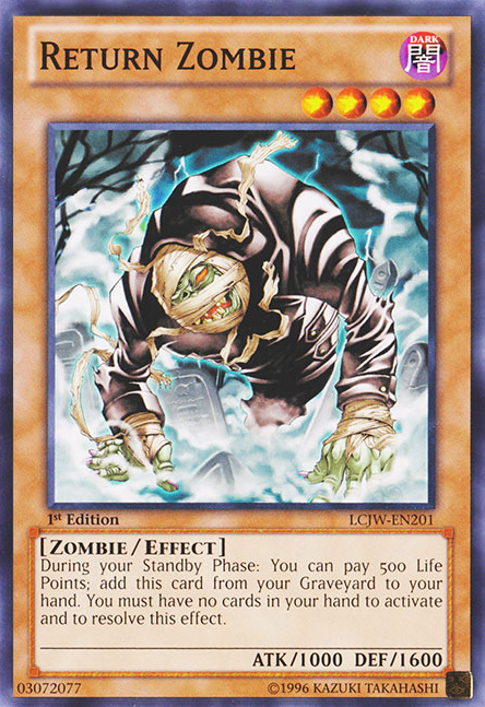 Return Zombie [LCJW-EN201] Common Yu-Gi-Oh!