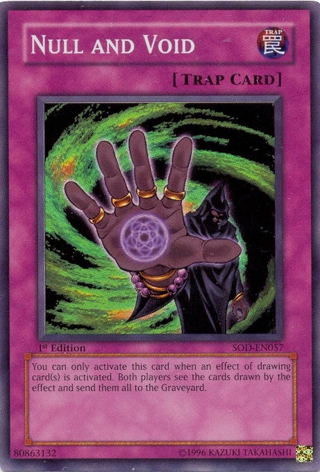 Null and Void [SOD-EN057] Super Rare Yu-Gi-Oh!