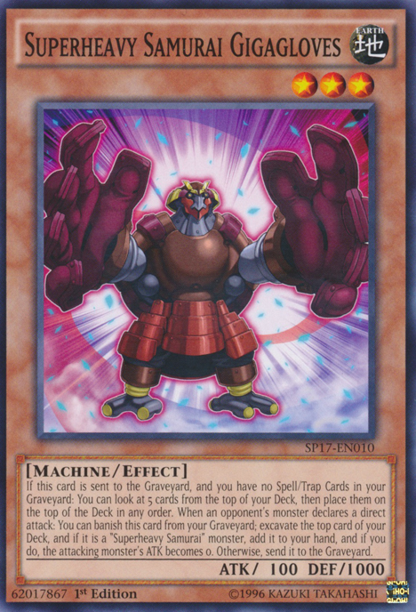 Superheavy Samurai Gigagloves [SP17-EN010] Common Yu-Gi-Oh!