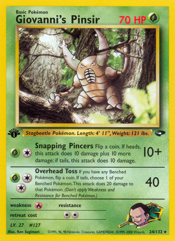 Giovanni's Pinsir (24/132) [Gym Challenge 1st Edition] Pokémon