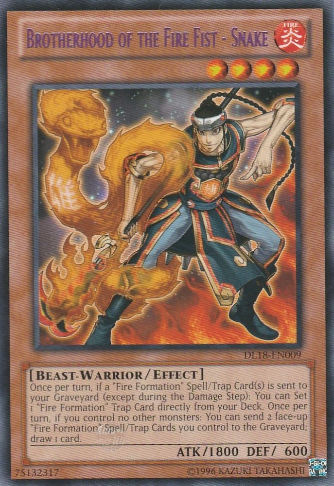 Brotherhood of the Fire Fist - Snake (Purple) [DL18-EN009] Rare Yu-Gi-Oh!