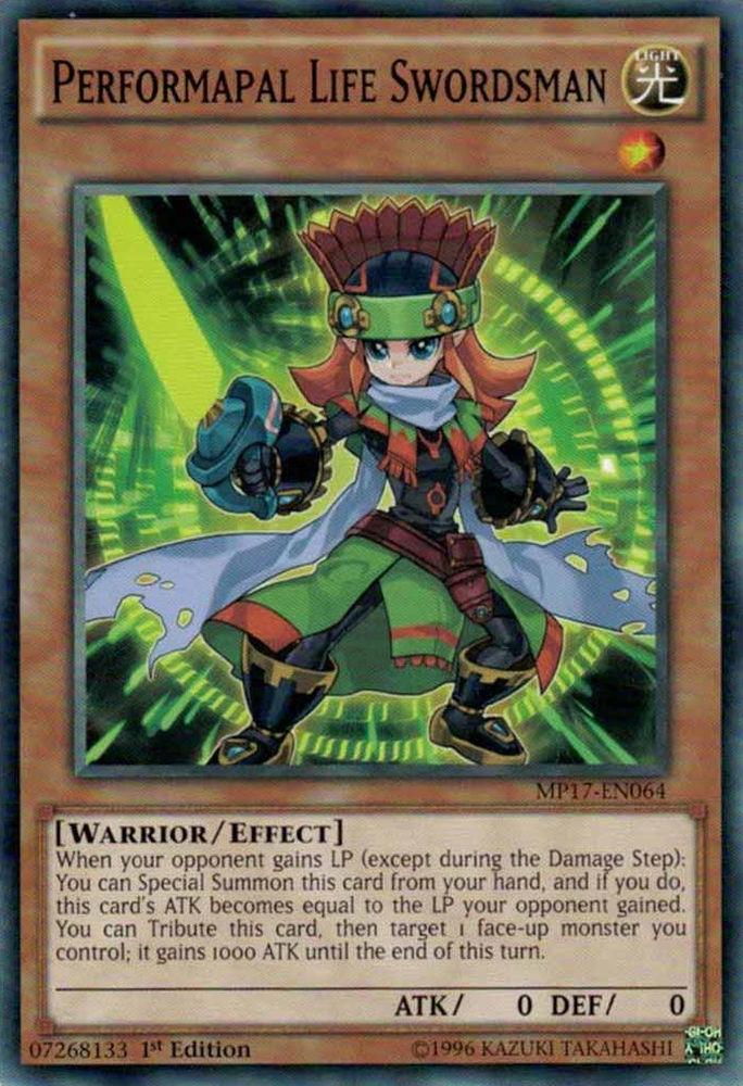 Performapal Life Swordsman [MP17-EN064] Common Yu-Gi-Oh!