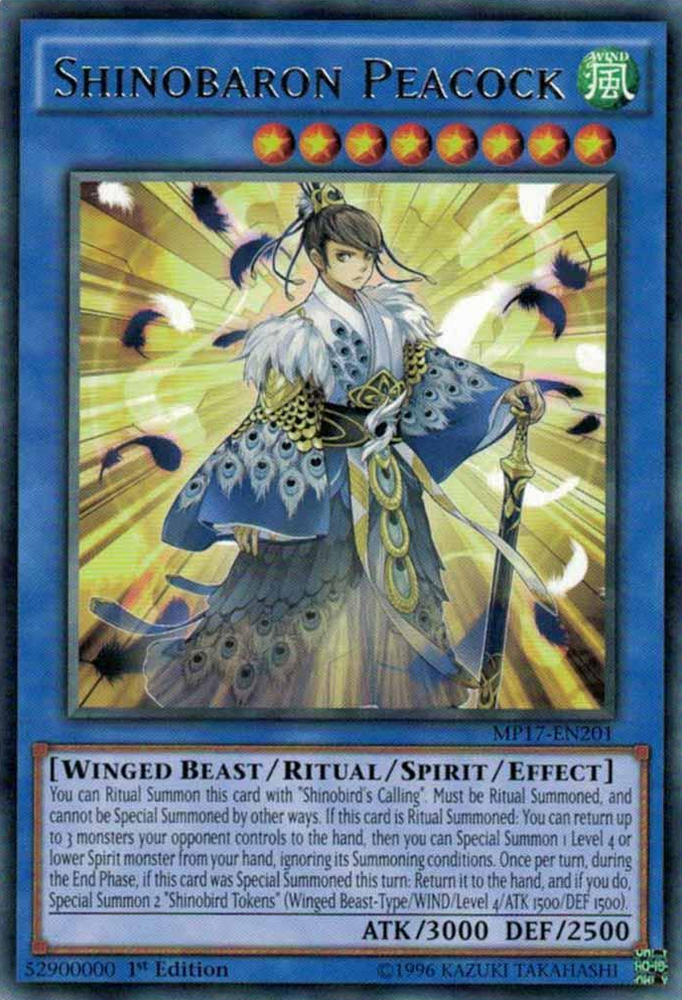 Shinobaron Peacock [MP17-EN201] Rare Yu-Gi-Oh!