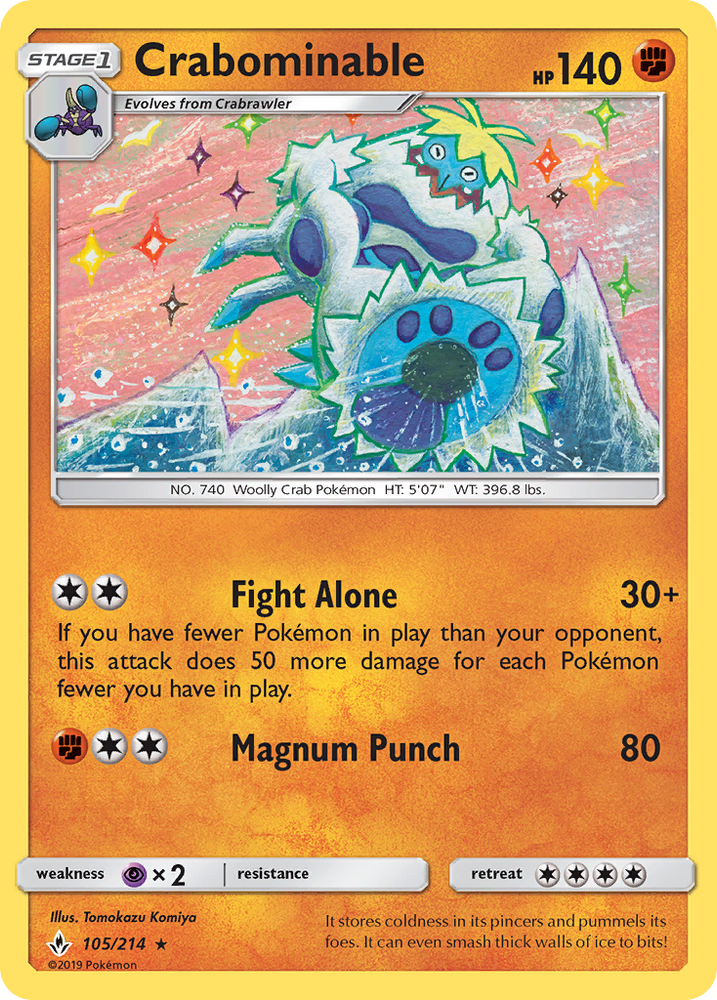Crabominable (105/214) [Sun & Moon: Unbroken Bonds] Pokémon