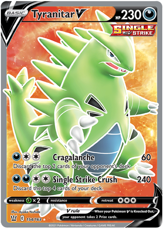 Tyranitar V (154/163) [Sword & Shield: Battle Styles] Pokémon