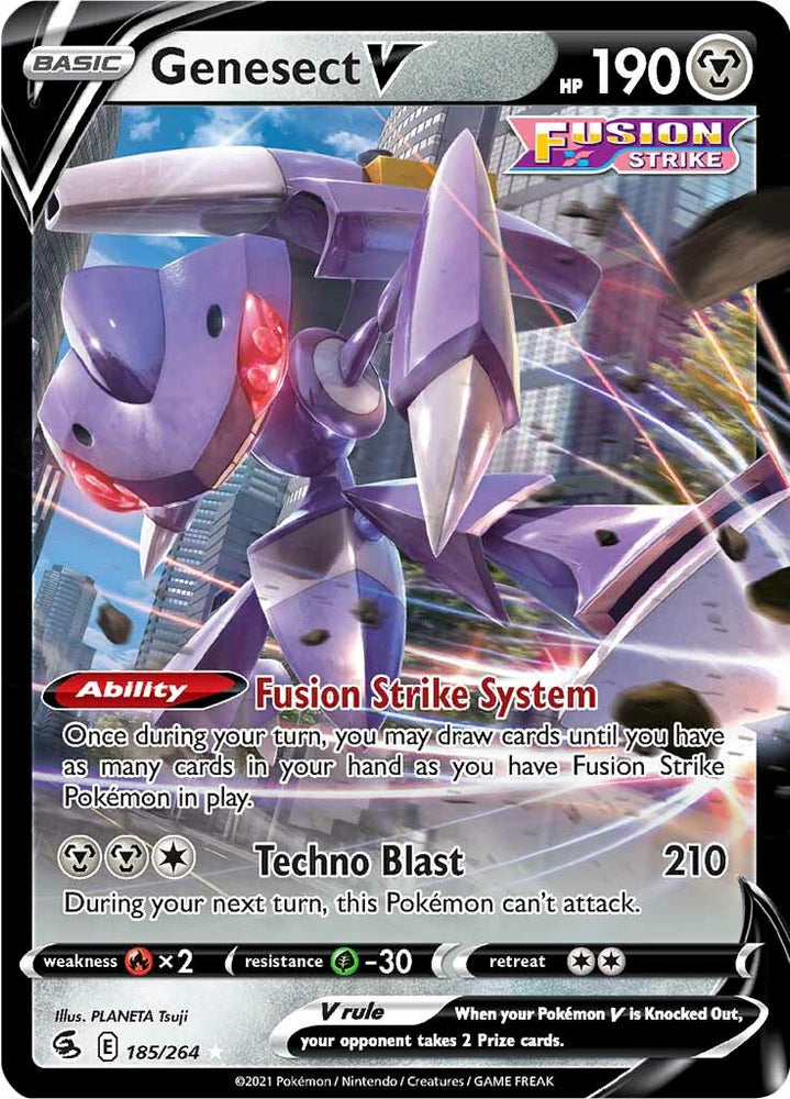 Genesect V (185/264) [Sword & Shield: Fusion Strike] Pokémon
