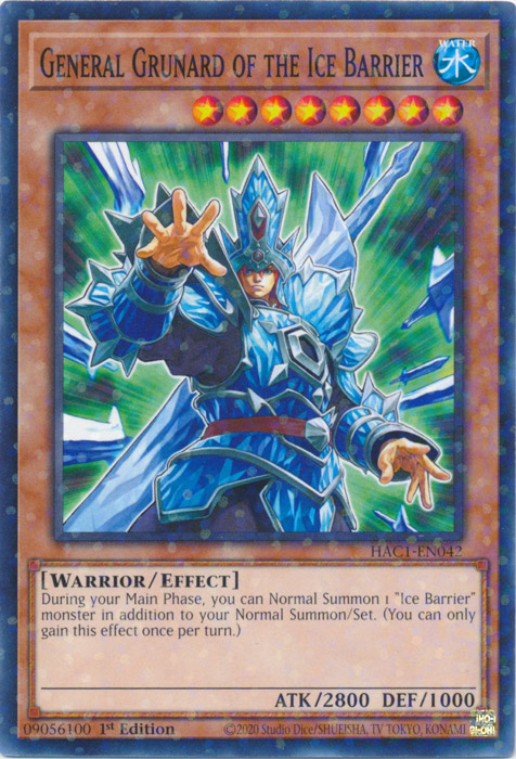 General Grunard of the Ice Barrier (Duel Terminal) [HAC1-EN042] Common Yu-Gi-Oh!