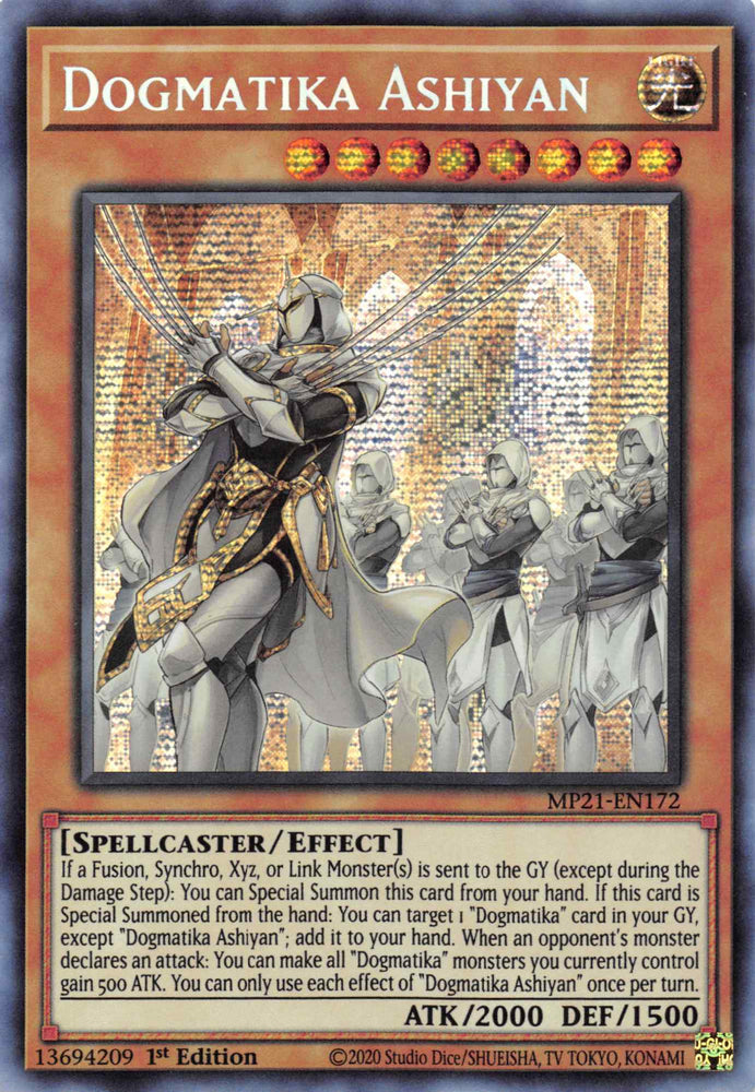 Dogmatika Ashiyan [MP21-EN172] Prismatic Secret Rare Yu-Gi-Oh!
