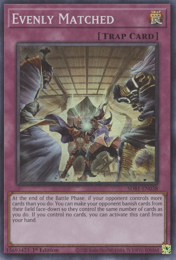 Evenly Matched [SDBT-EN038] Super Rare Yu-Gi-Oh!