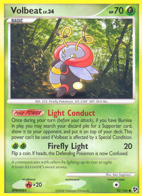 Volbeat (92/106) [Diamond & Pearl: Great Encounters] Pokémon