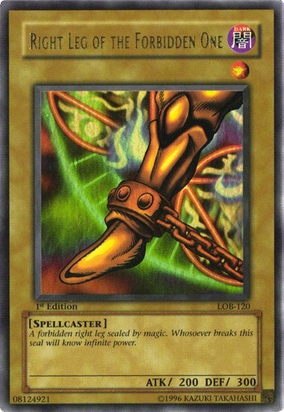 Right Leg of the Forbidden One [LOB-120] Ultra Rare Yu-Gi-Oh!