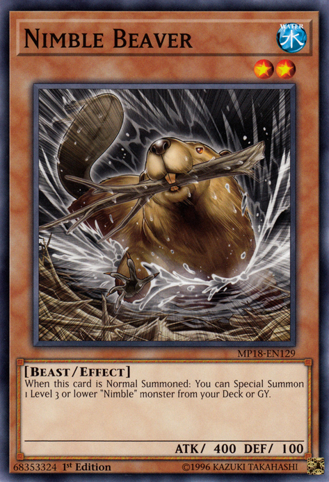 Nimble Beaver [MP18-EN129] Short Print Yu-Gi-Oh!