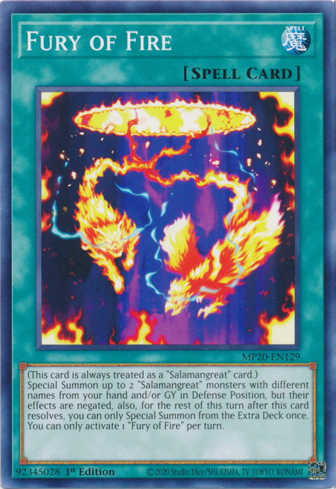Fury of Fire [MP20-EN129] Common Yu-Gi-Oh!