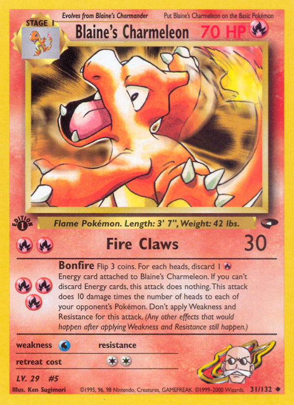 Blaine's Charmeleon (31/132) [Gym Challenge 1st Edition] Pokémon