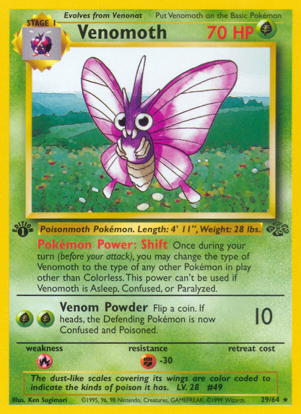 Venomoth (29/64) [Jungle 1st Edition] Pokémon