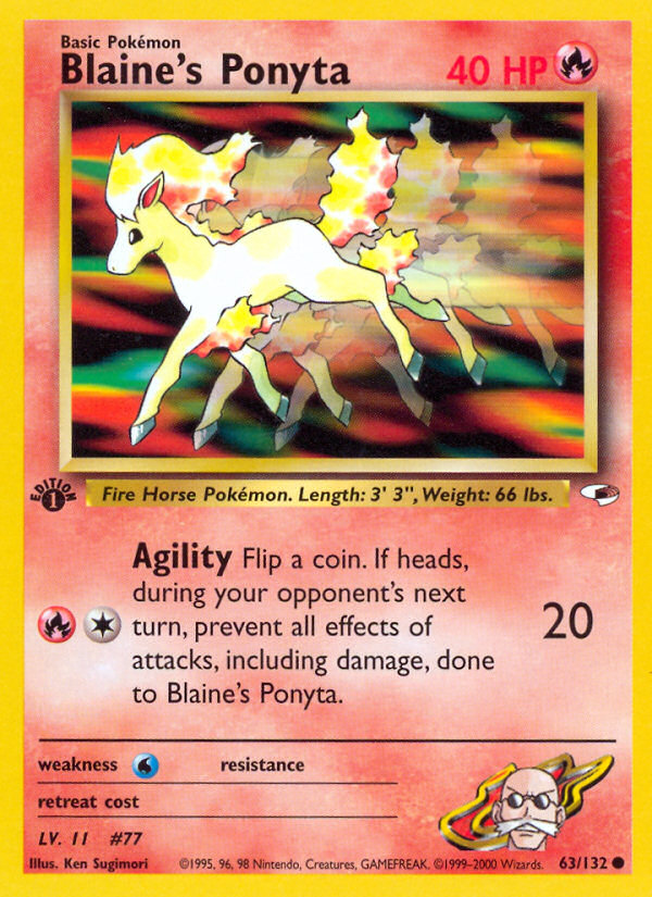 Blaine's Ponyta (63/132) [Gym Heroes 1st Edition] Pokémon