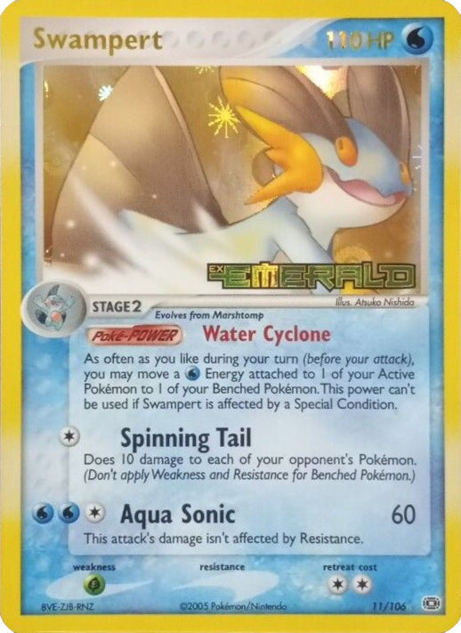 Swampert (11/106) (Stamped) [EX: Emerald] Pokémon