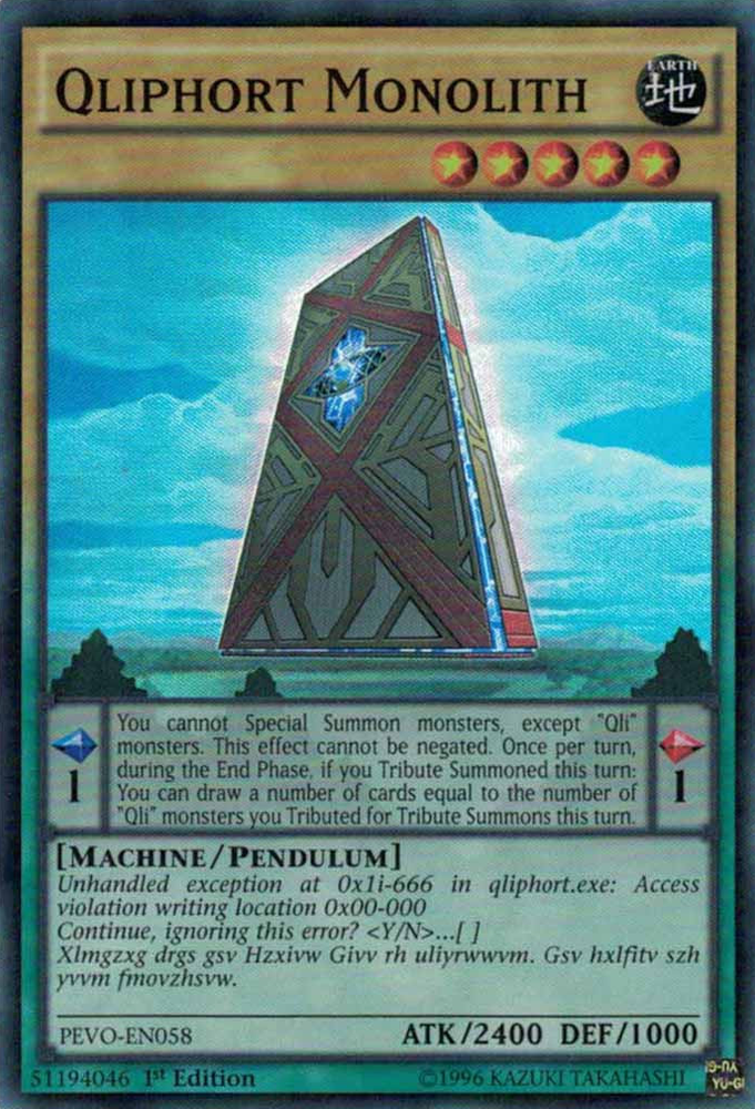Qliphort Monolith [PEVO-EN058] Super Rare Yu-Gi-Oh!