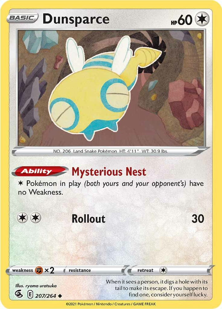 Dunsparce (207/264) [Sword & Shield: Fusion Strike] Pokémon