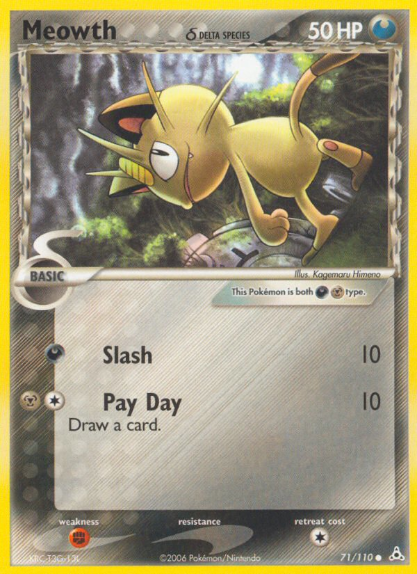 Meowth (71/110) (Delta Species) [EX: Holon Phantoms] Pokémon
