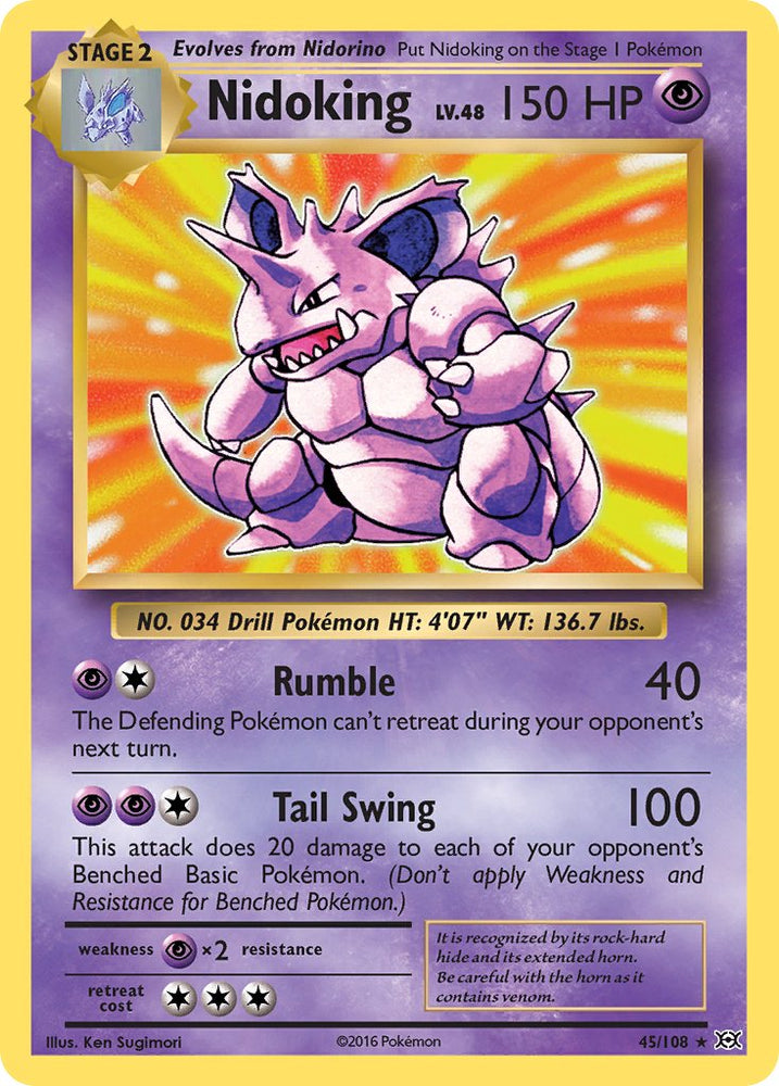 Nidoking (45/108) (Theme Deck Exclusive) [XY: Evolutions] Pokémon